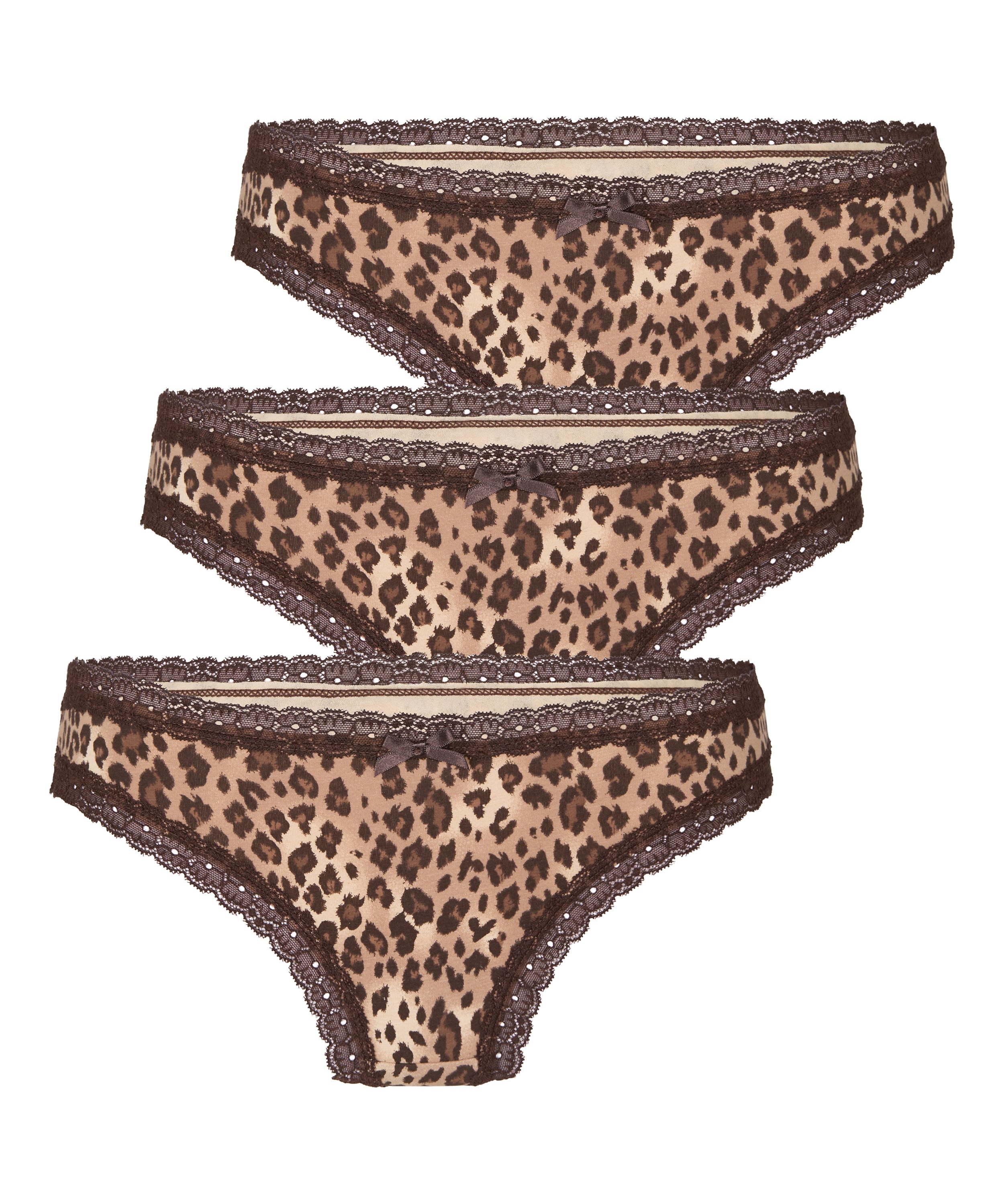 Multipack Cotton Thong, Brown, main