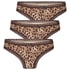 Multipack Cotton Thong, Brown