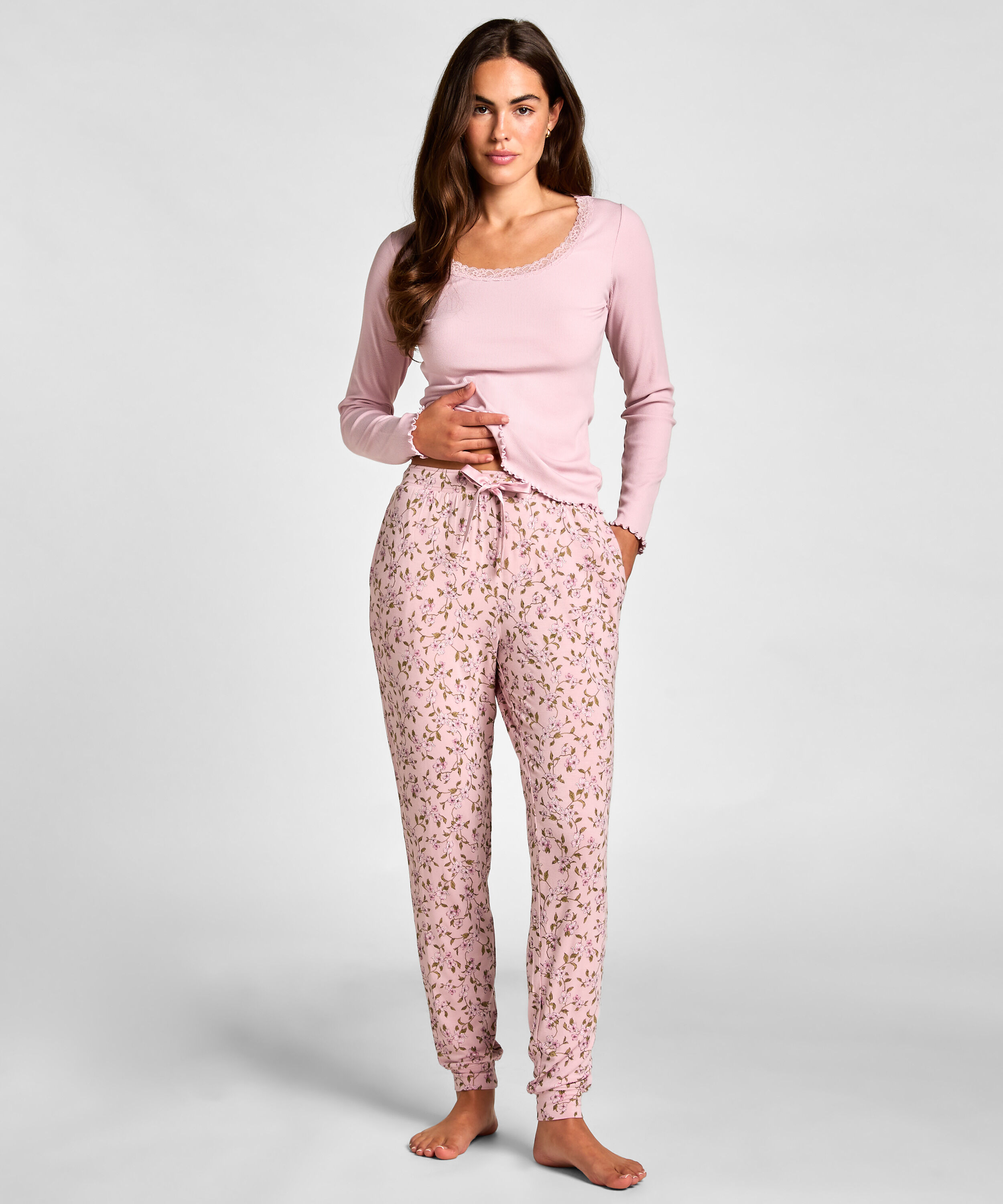 Jersey Pyjama Pants, Pink