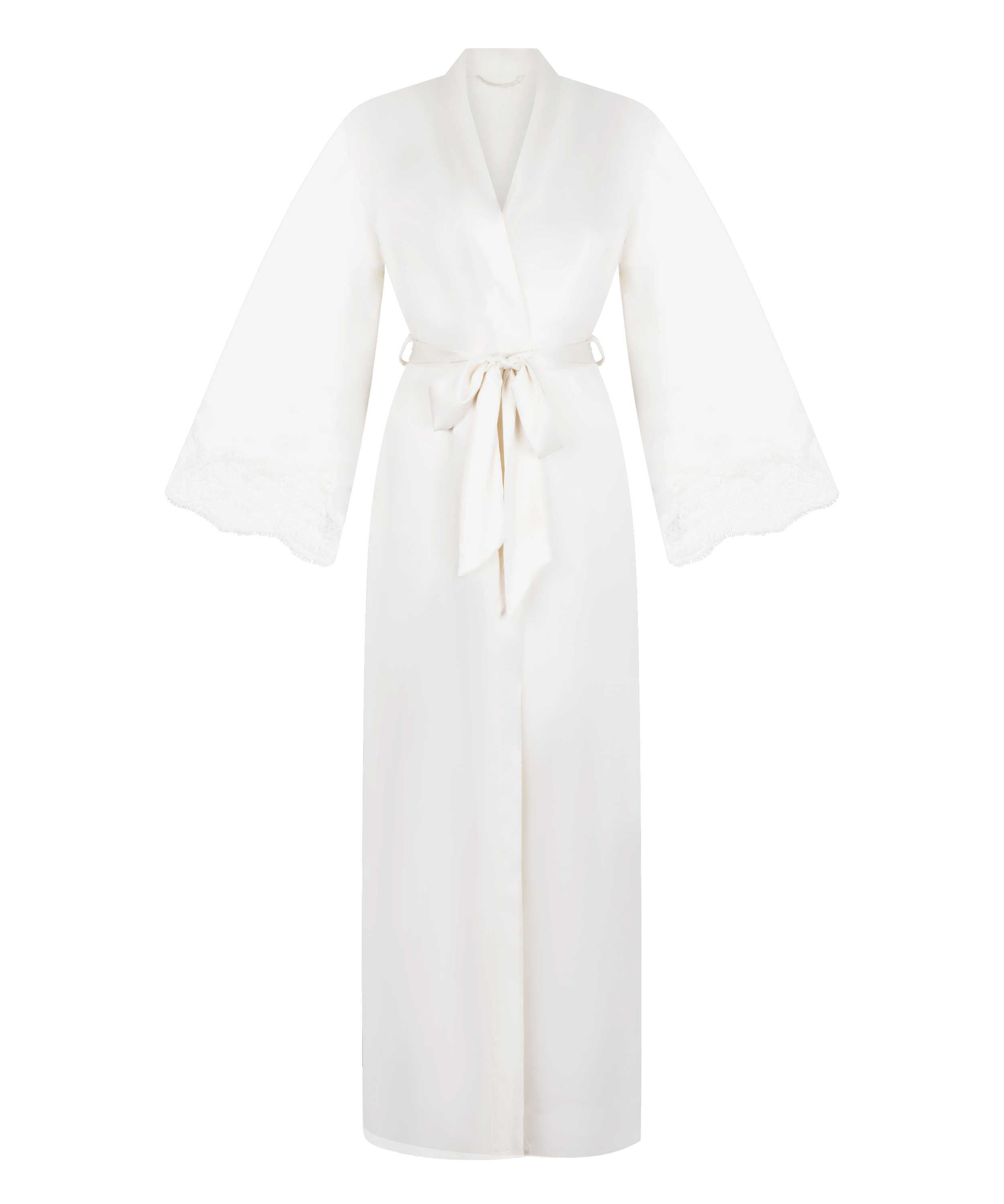 Kimono Long Satin Valerie, White, main