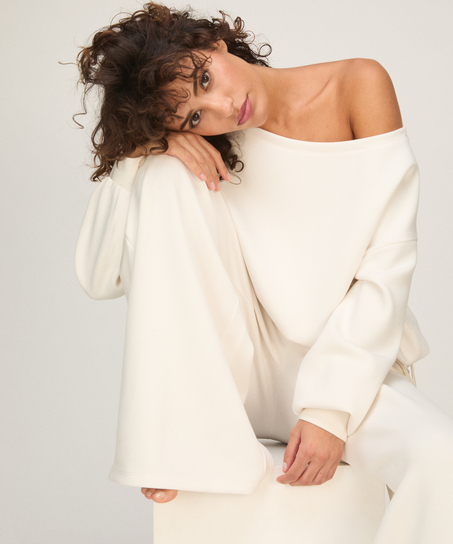 Top Viscose Boatneck, White