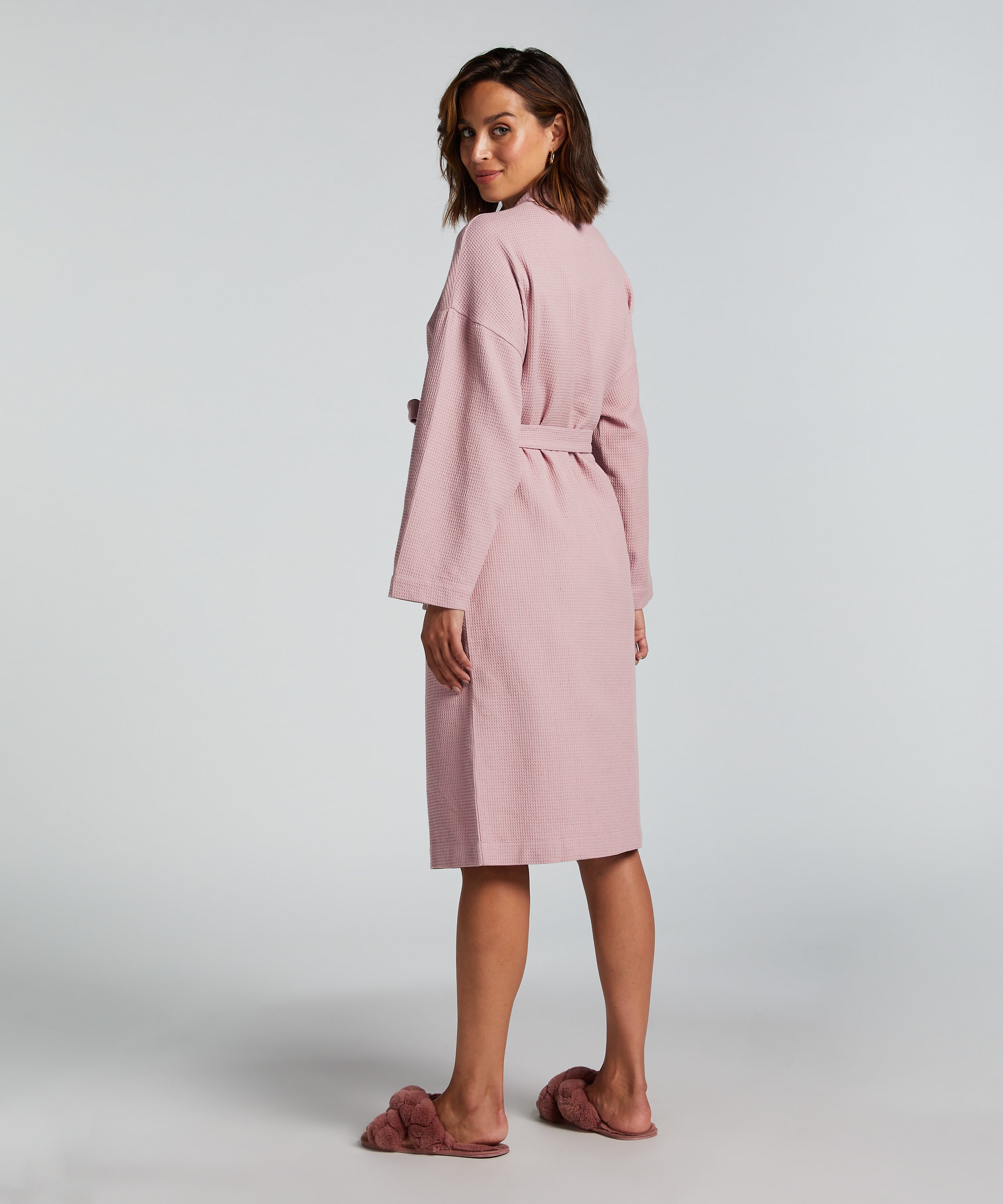 Waffle Bathrobe, Purple, main