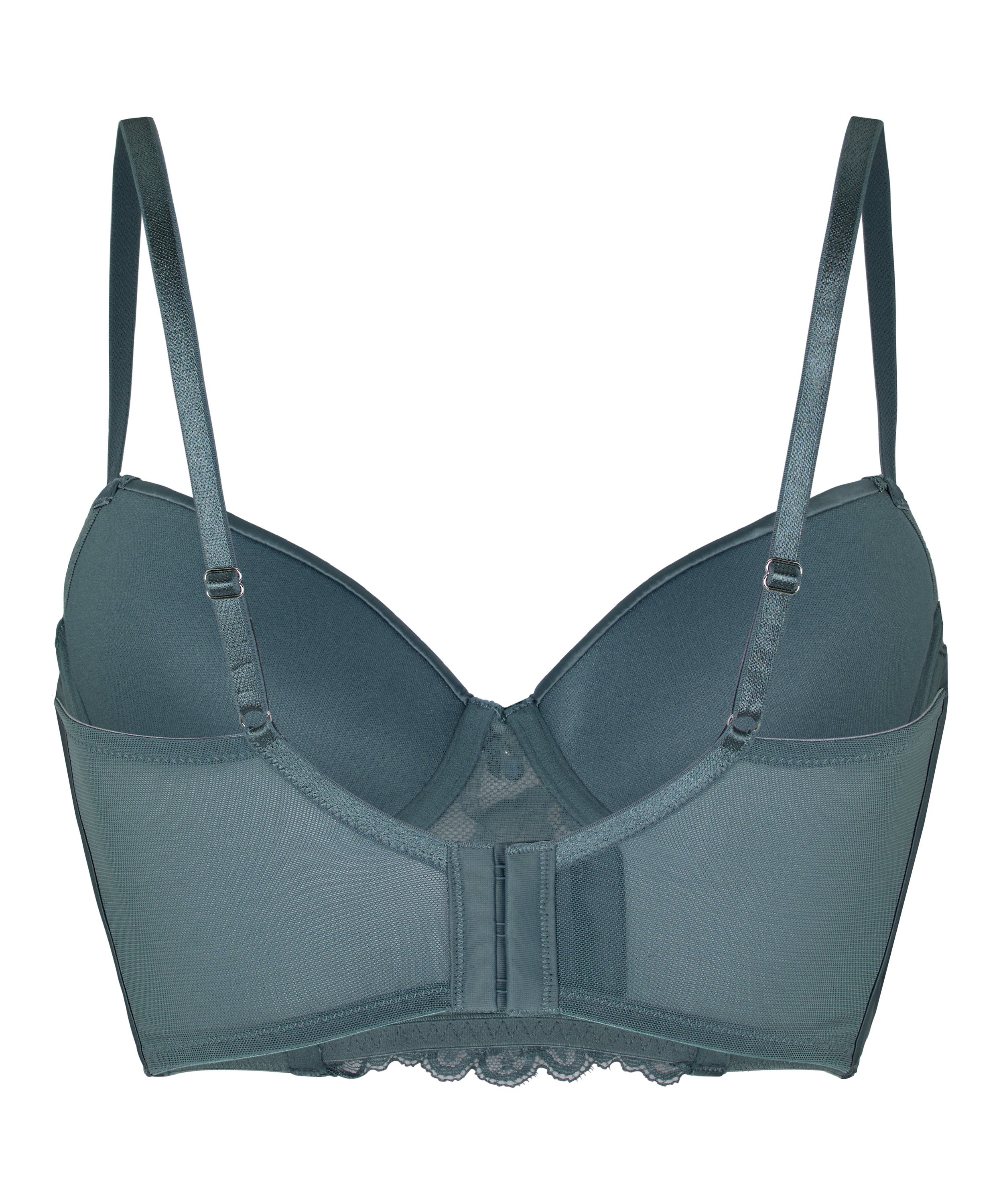 Padded Underwired Longline Bra Viktoria, Blue, main