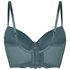 Padded Underwired Longline Bra Viktoria, Blue