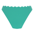 Scallop High-Leg Bikini Bottoms, Green
