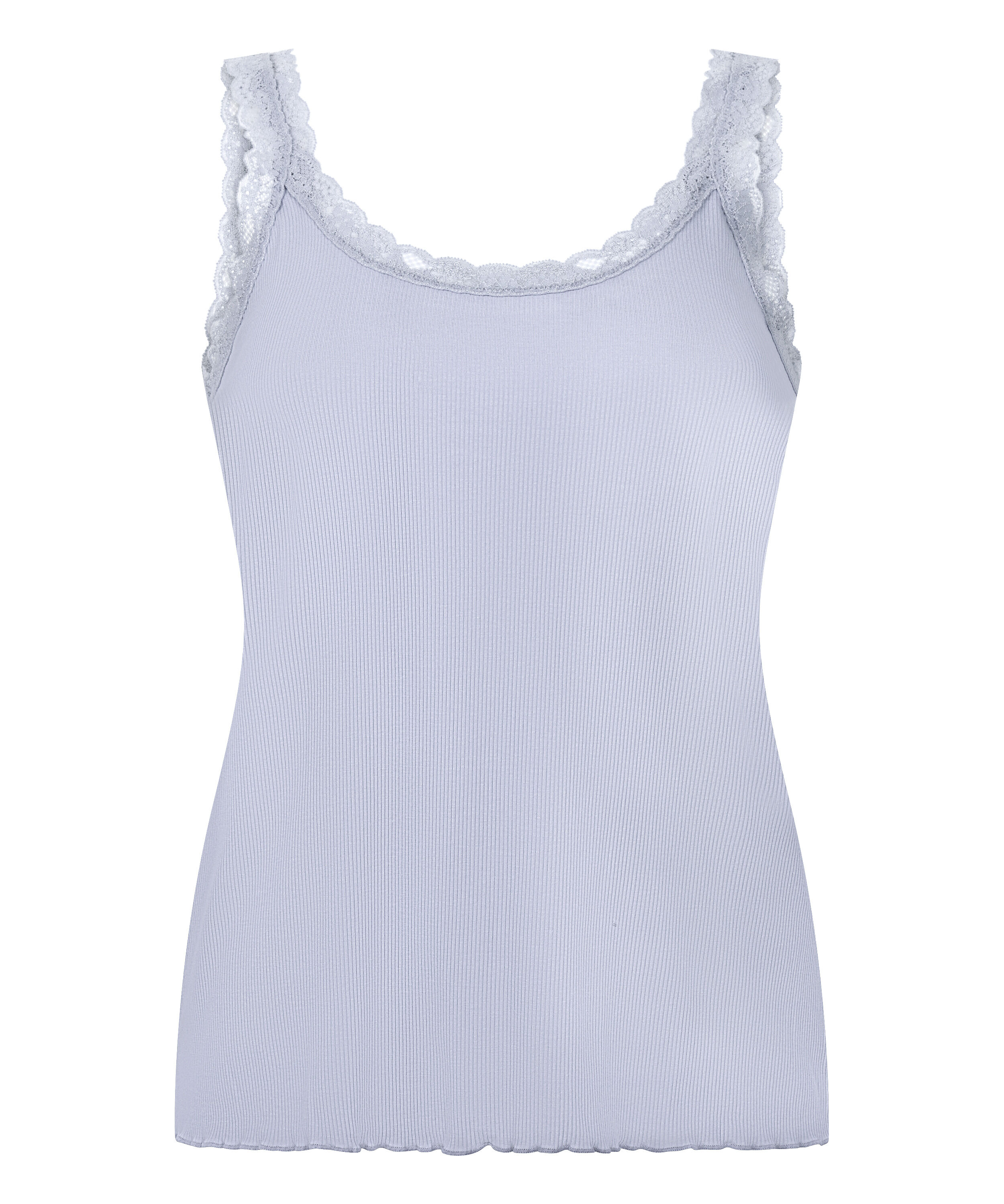 Singlet Rib Jersey Lace, Purple