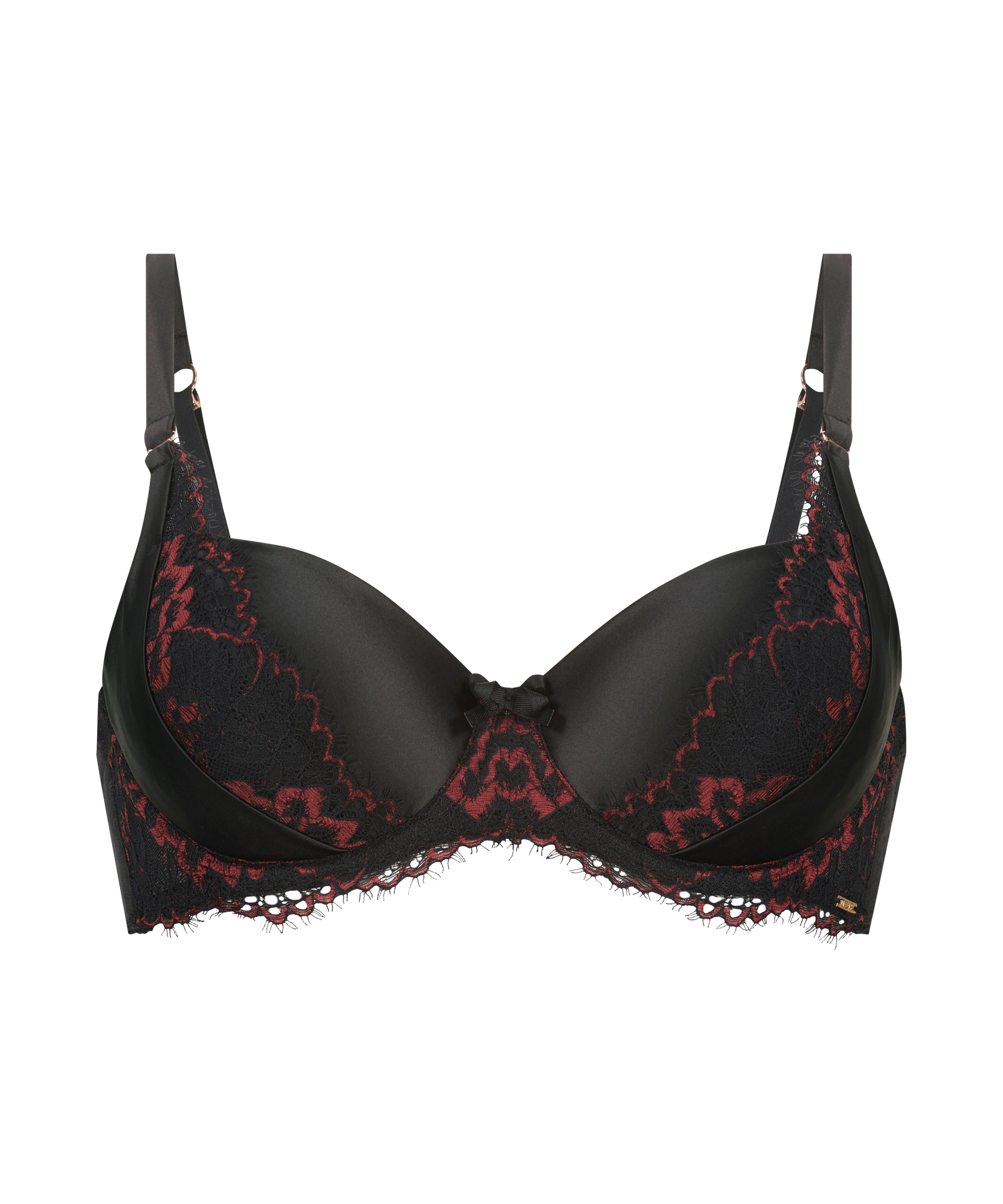 Silke Padded Underwired Bra, Black, main