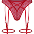 Isabelle High-Waisted Highleg Thong, Red