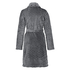 Honeycomb Fleece Zip Bathrobe, Gray