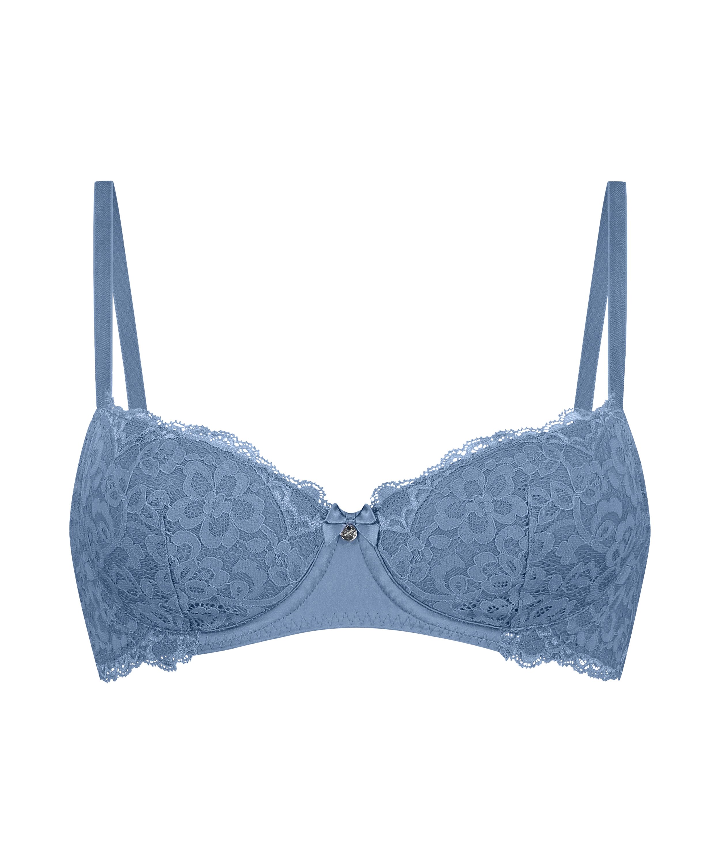 Marine Padded Underwired Bra, Blue, main