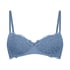 Marine Padded Underwired Bra, Blue
