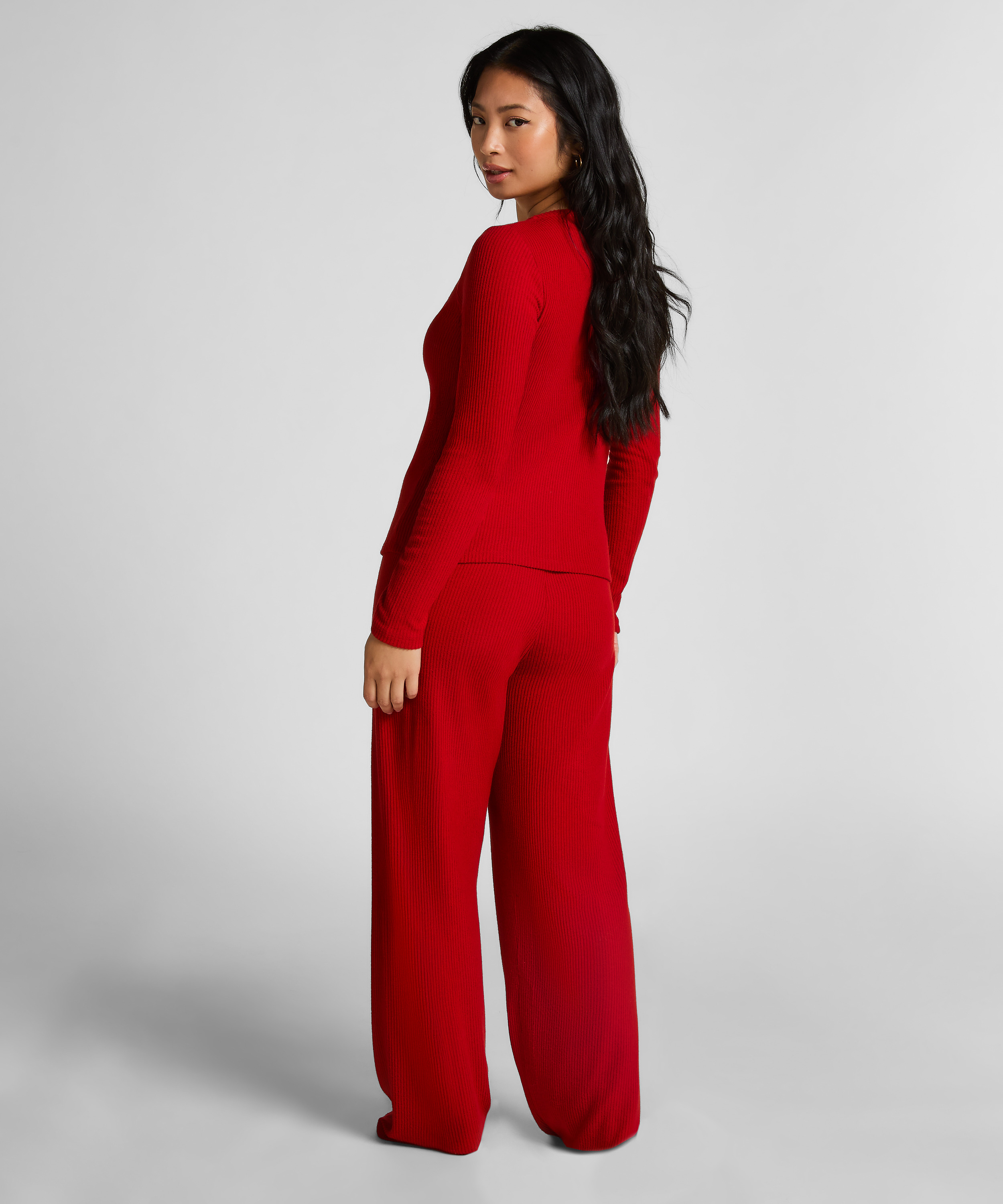Cardigan Ribbed Jersey, Red, main