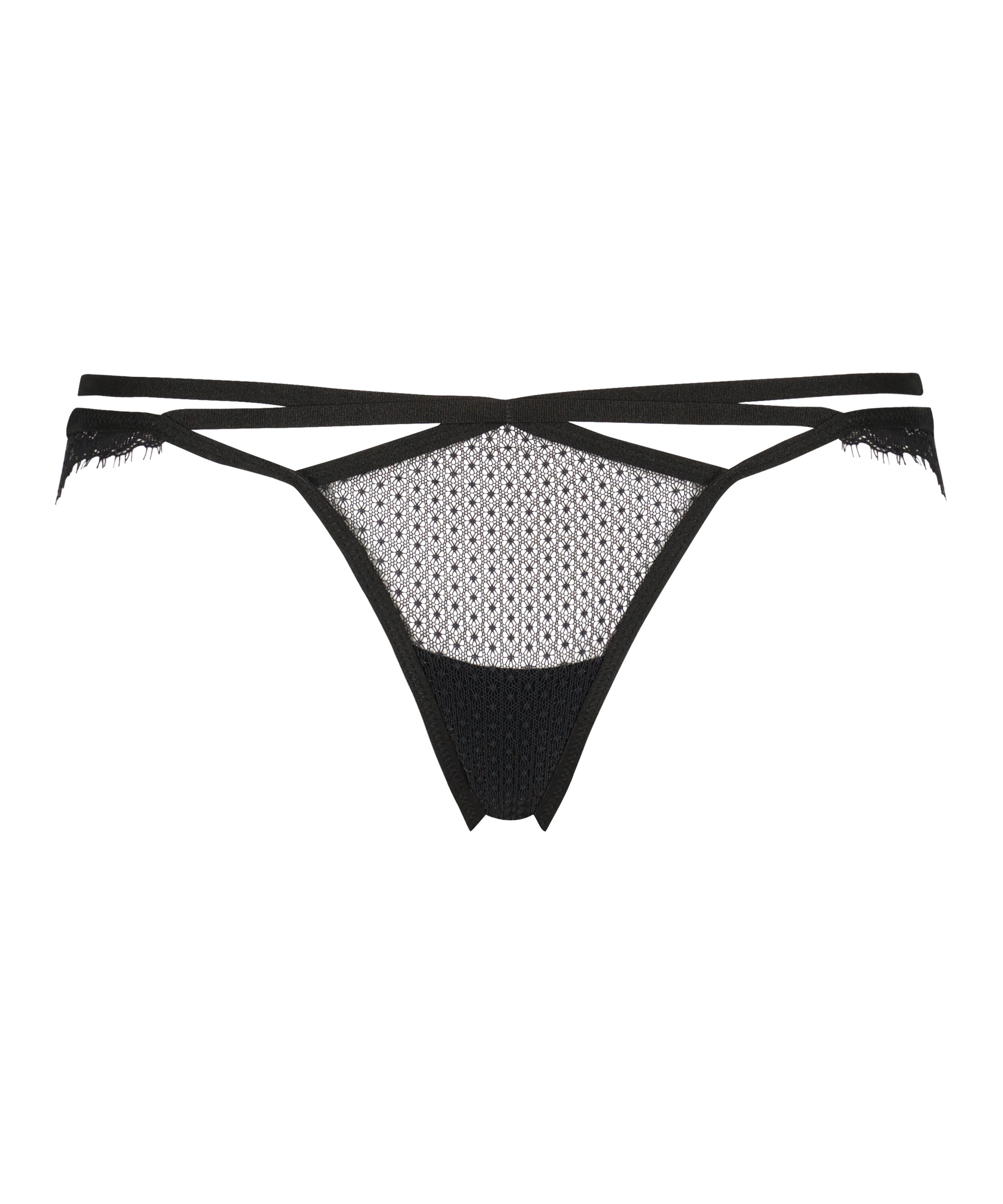 Hunkemöller Lorraine Extra Low-rise Thong in Black Womens Clothing Lingerie Knickers and underwear 