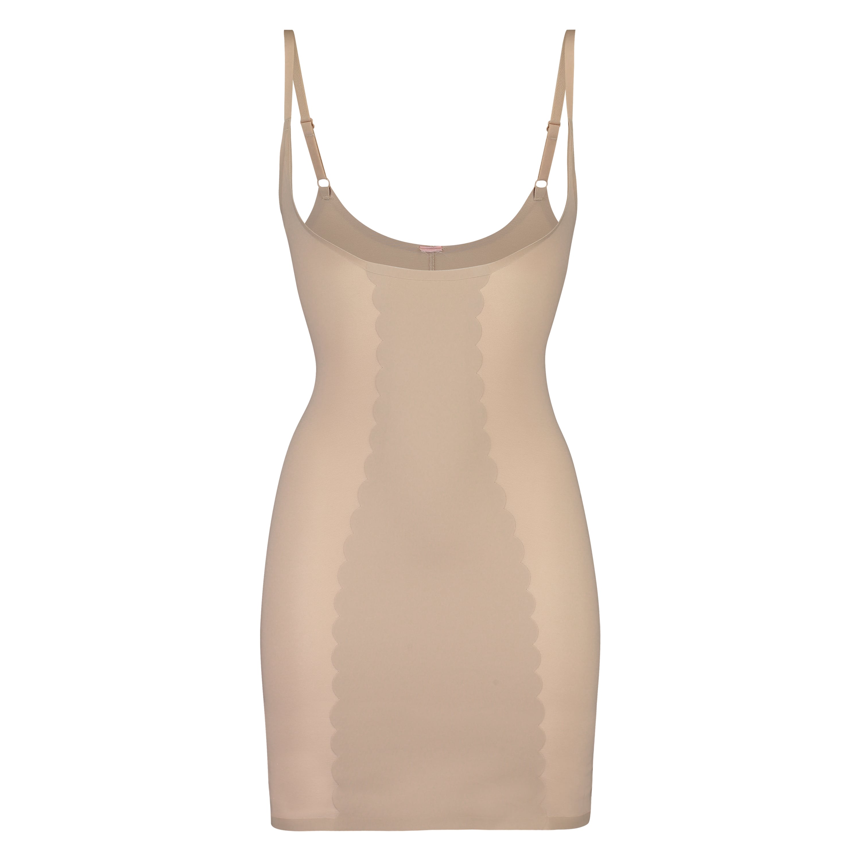 Sculpting scallop dress - Level 3, Beige, main