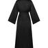 Satin Pinstripe Kimono, Black
