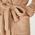 Fleece Bathrobe, Beige