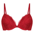 Marine Padded Push-Up Underwired Bra, Red
