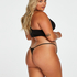 Louisa high leg Thong, Black