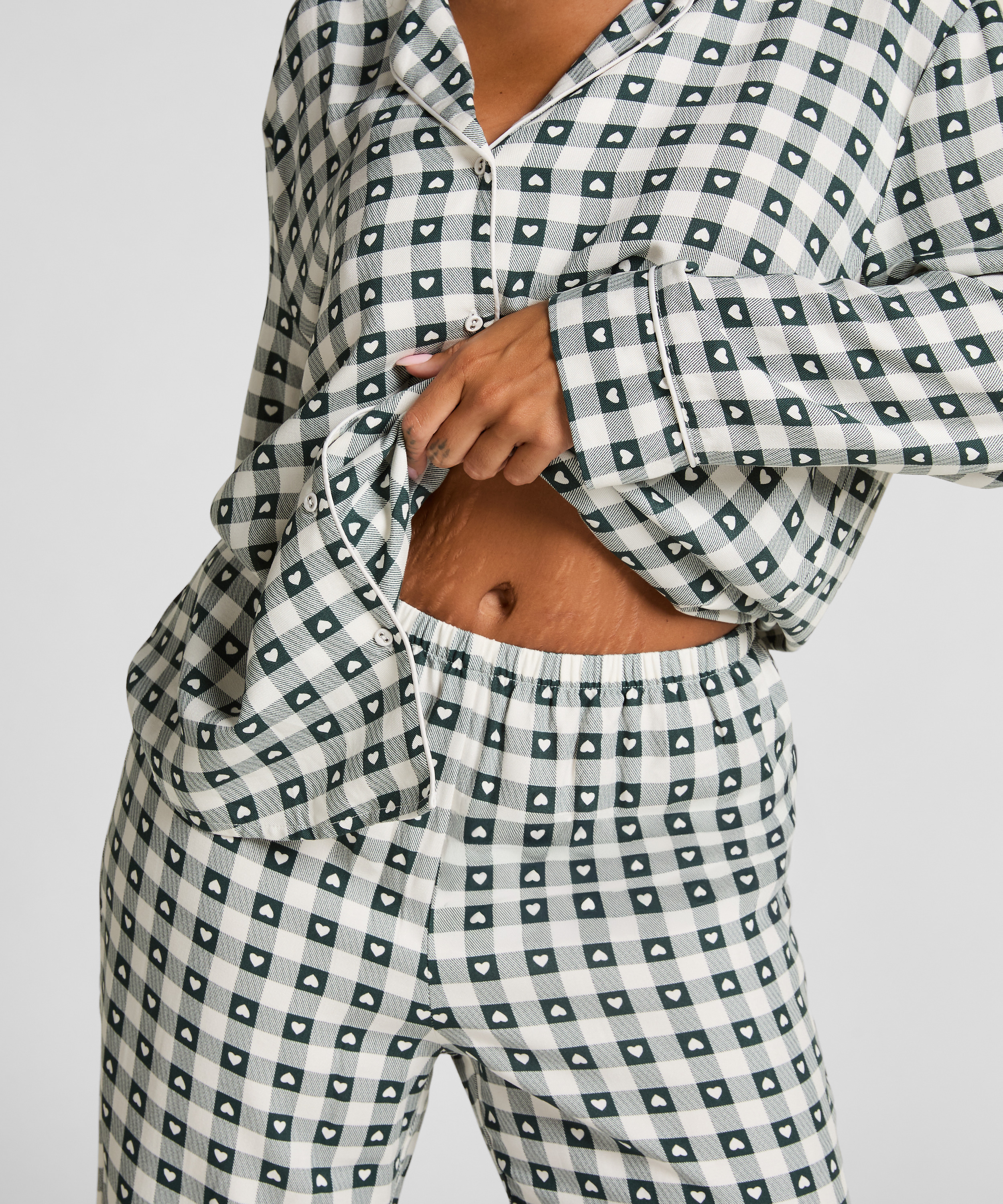 Pyjamaset Twill, Green, main