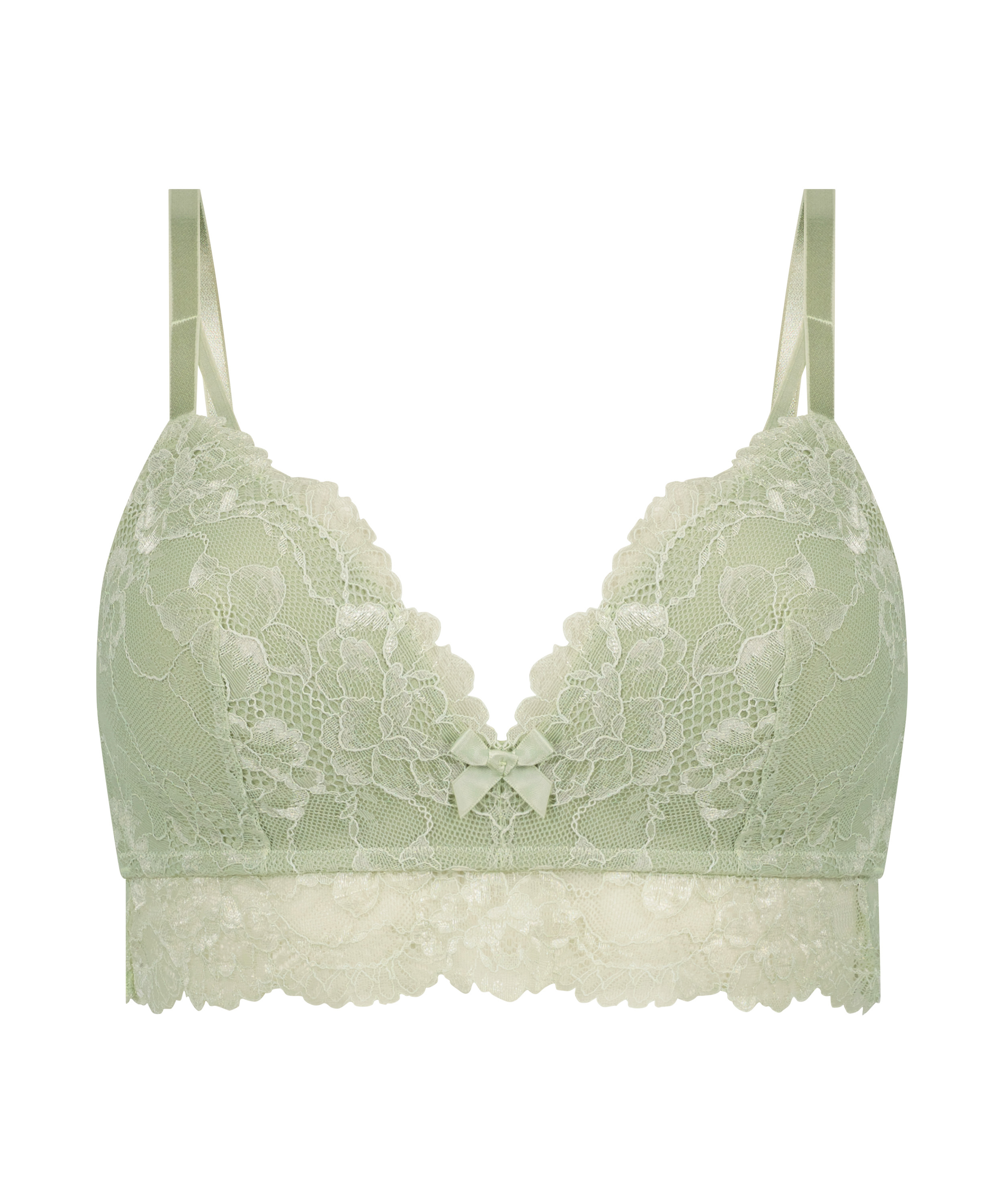 Meghan Padded Non-Wired Bra, Green, main