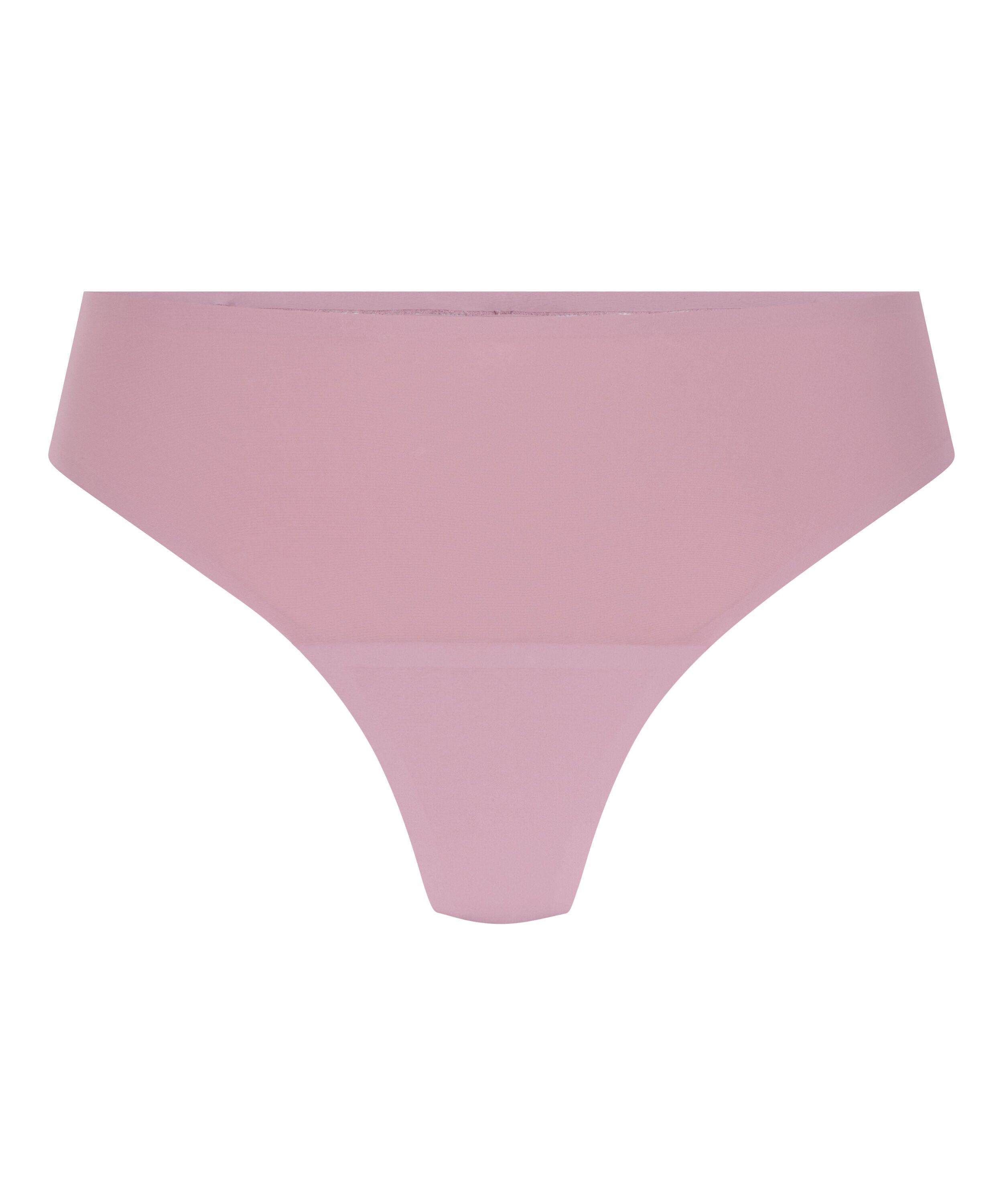 Lace Back Invisible Thong, Pink