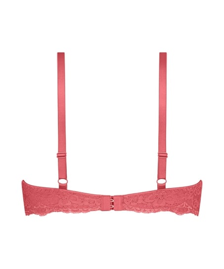 Marine Padded Push-Up Underwired Bra, Red