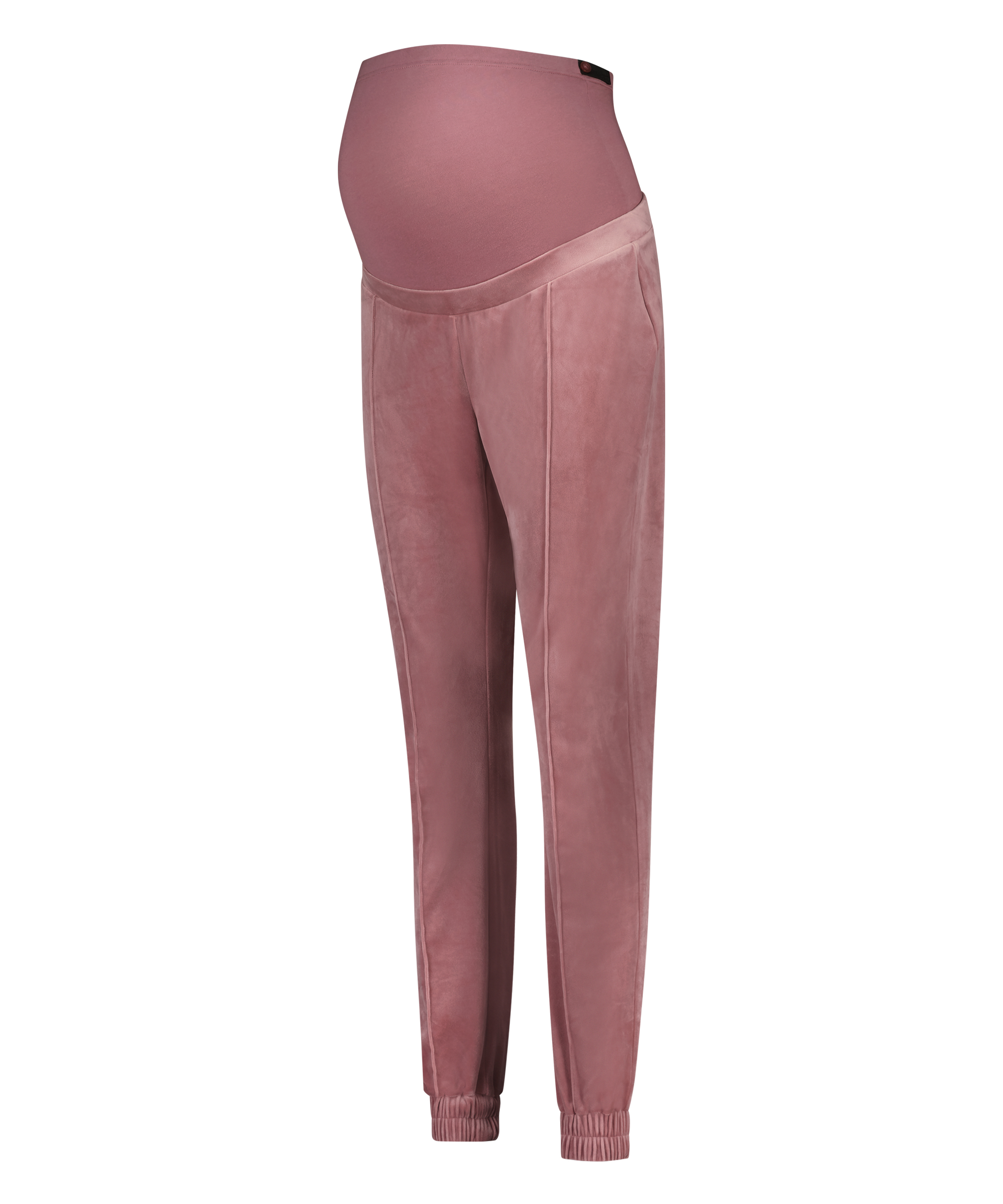 Velours Pintuck maternity jogging bottoms, Pink, main