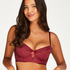LouLou Padded Longline Underwired Bra, Red