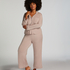 Essential Jersey Long-Sleeved Jacket, Beige