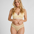 V-shaped Brazilian knickers mesh, Yellow