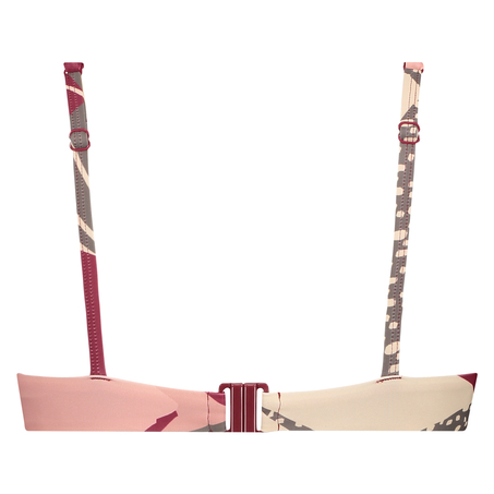 Print Game non-padded underwired bikini top, Pink
