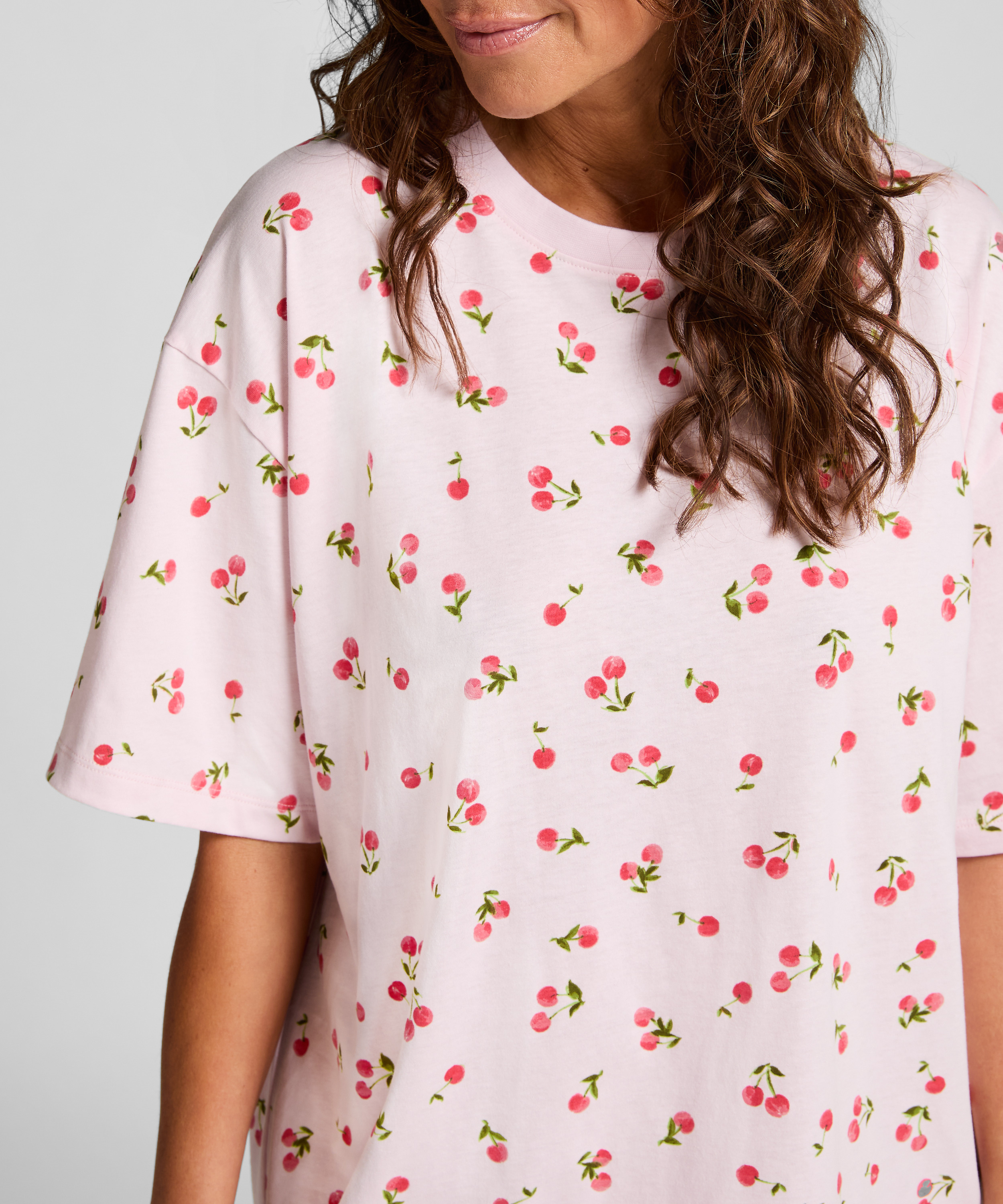 Roundneck Nightshirt, Pink, main
