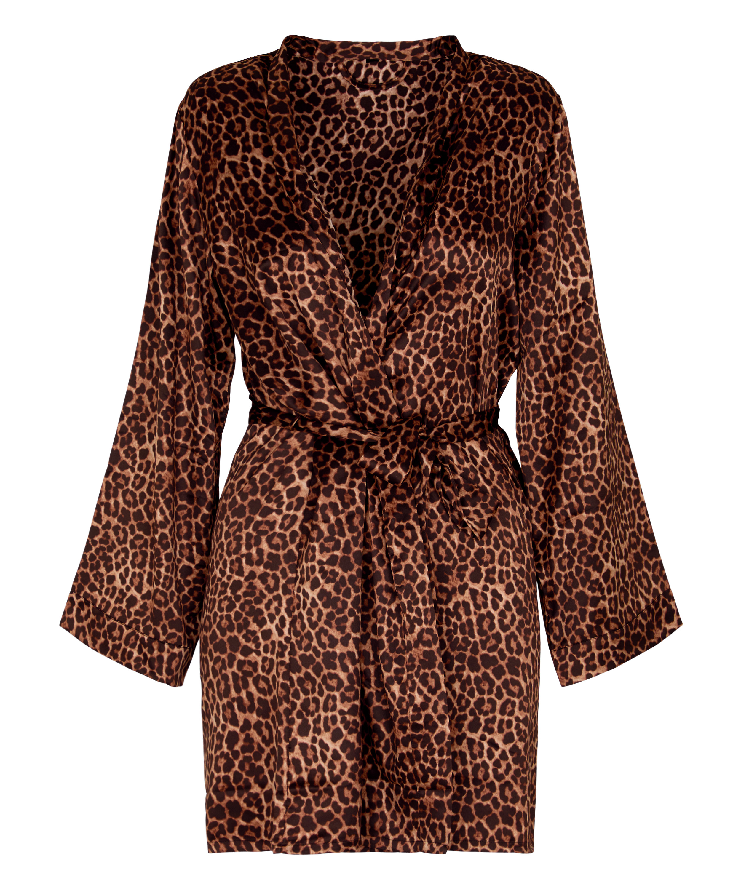 Satin kimono, Black, main