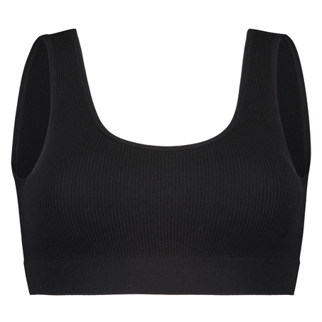 Seamless bralette, Black