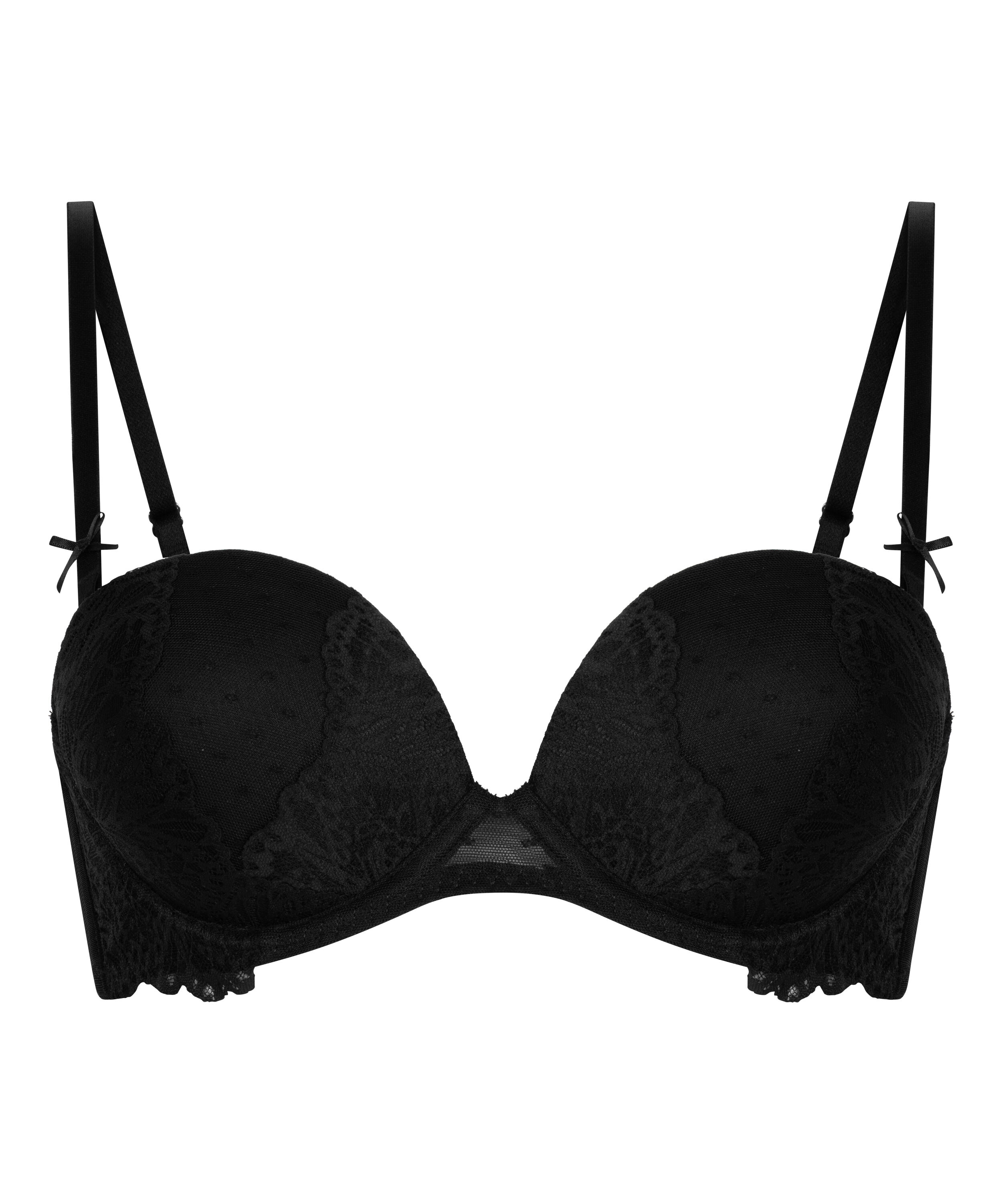 Posie Padded Underwired Strapless Maximizer Bra, Black