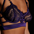 Mitzy non-padded longline underwired bra, Purple