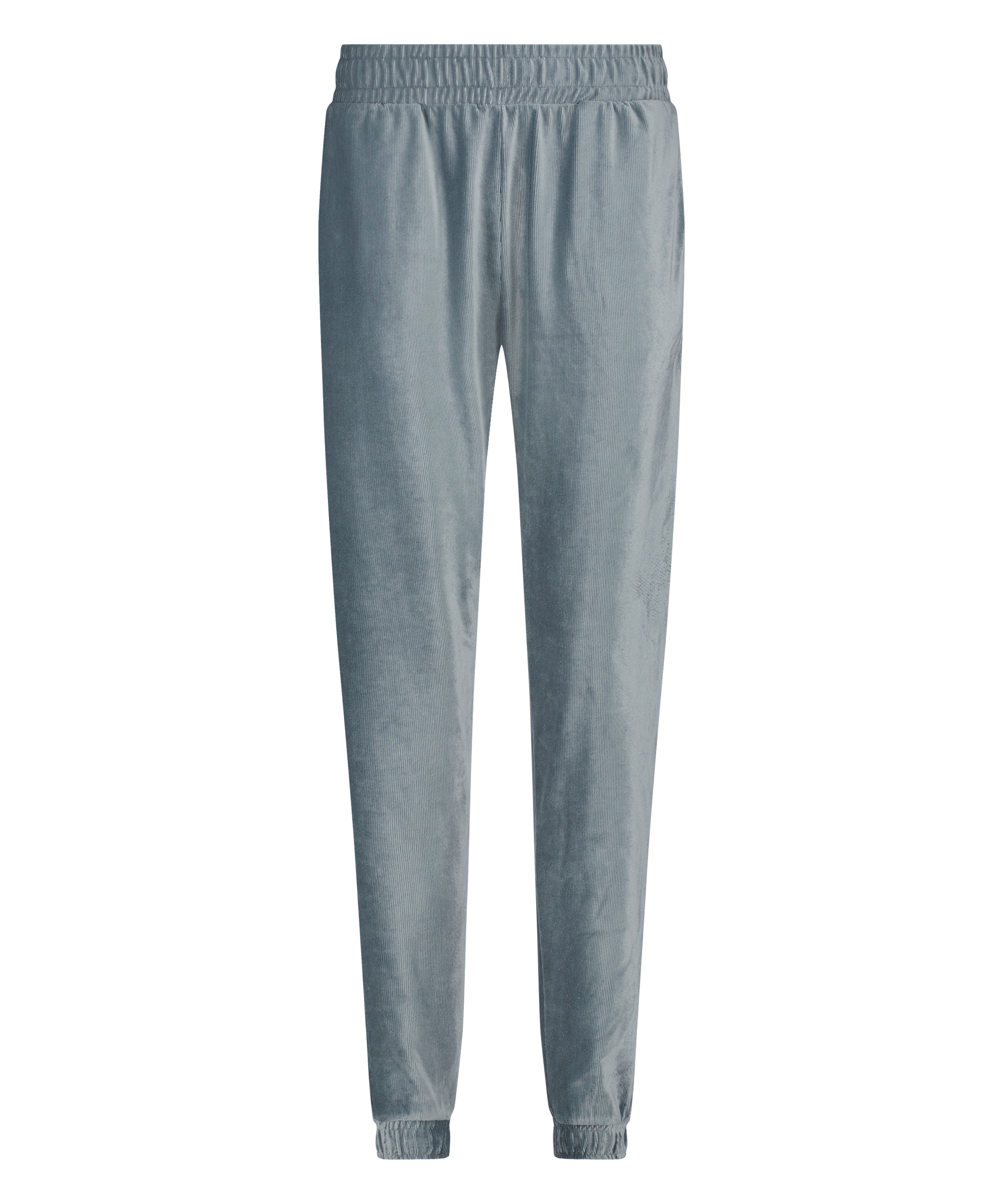 Velour rib jogging bottoms, Blue, main