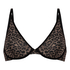 Tara Leopard Non-Padded Underwired Bra, Black