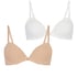 2-Pack Padded Underwired Bra, White
