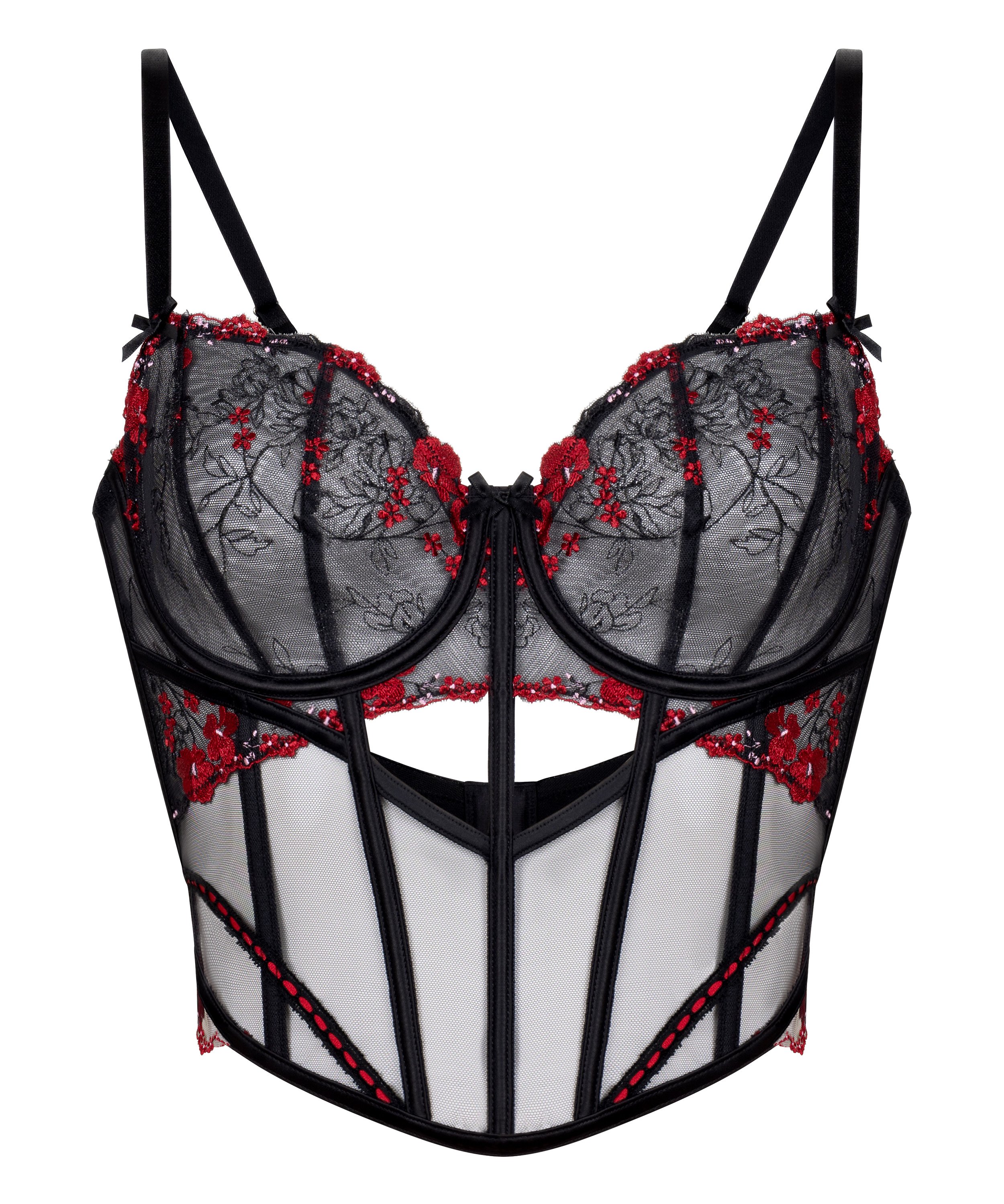 Peonie Bustier, Black, main