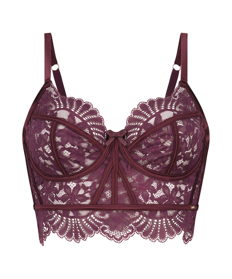 Jamie Non-Padded Underwired Longline Bra, Purple