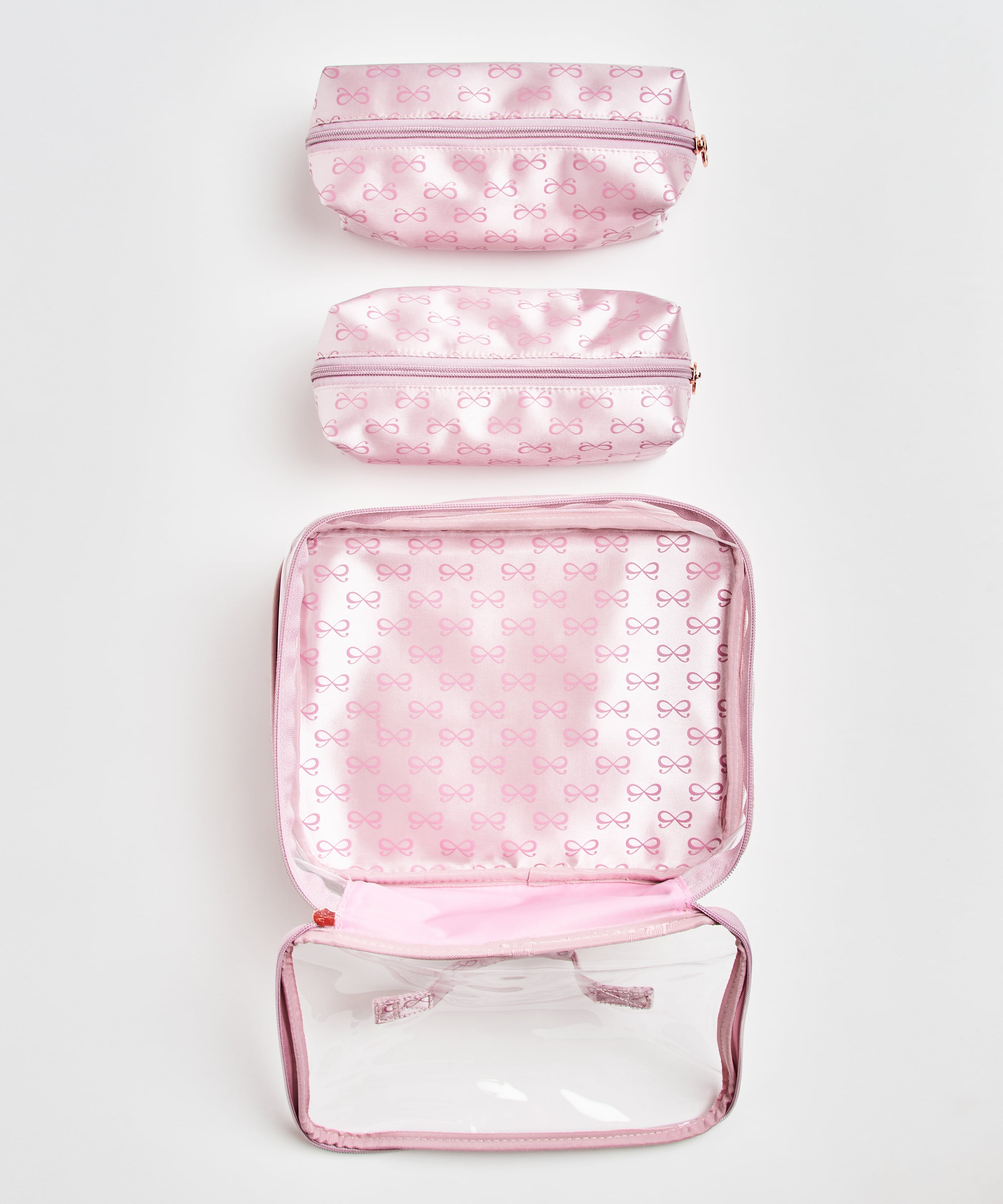 3 pack make-up bag, Pink, main