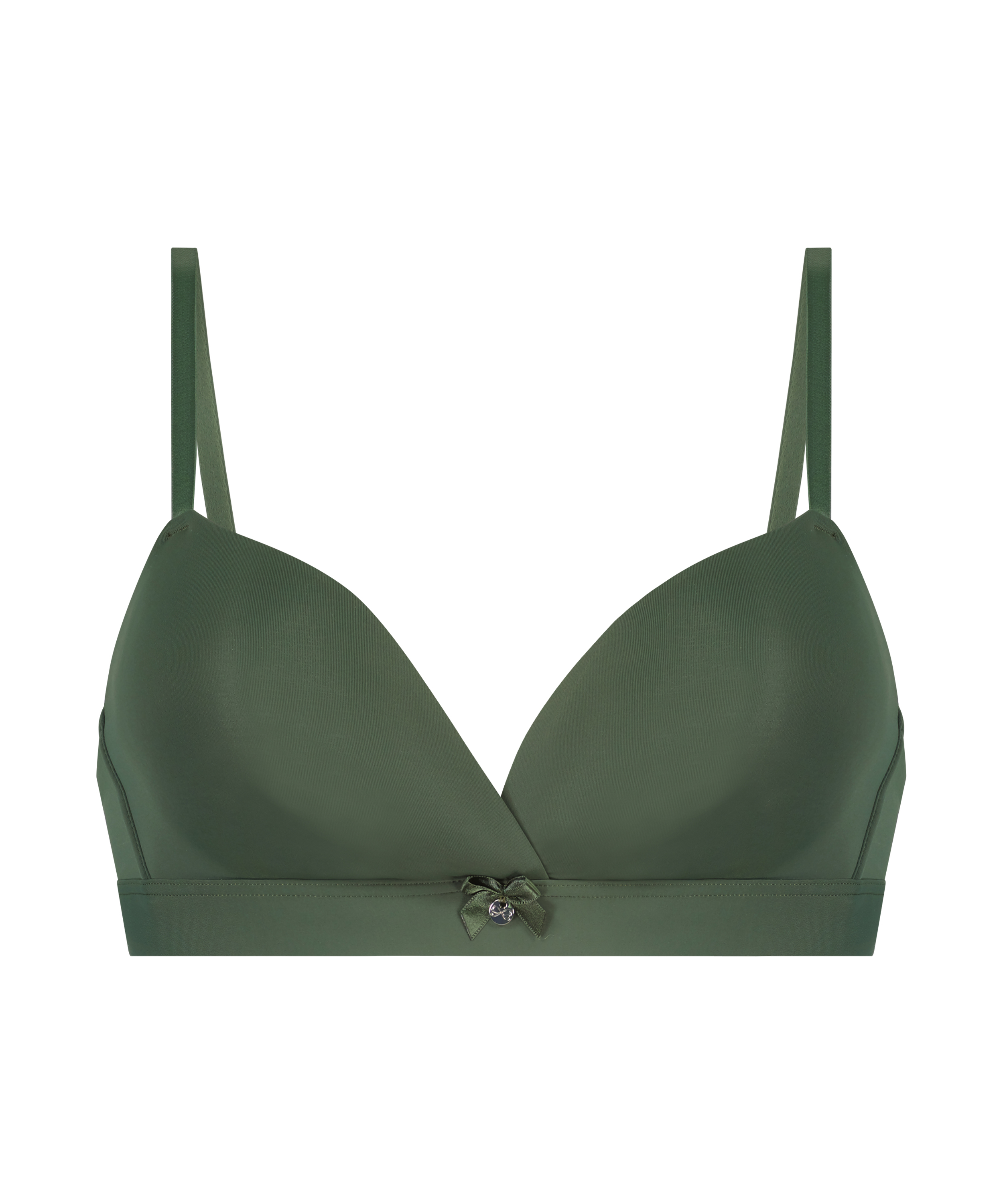 Padded Non-Wired Bra, Green, main