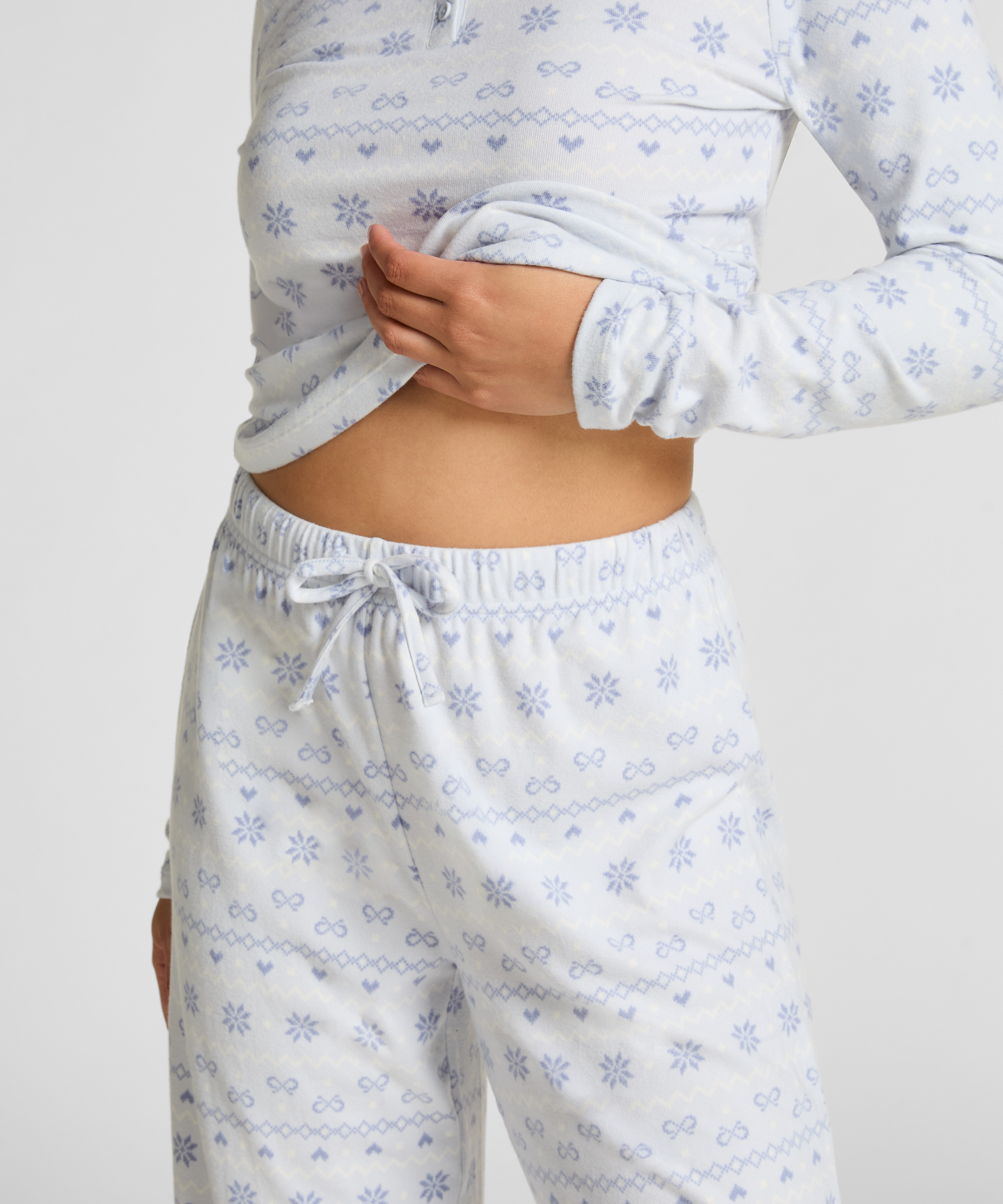 Pyjamaset Jersey Fairisle, Blue, main