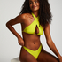 Luxe High-Leg Bikini Bottoms, Green