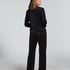 Velours Long-Sleeved Jacket, Black