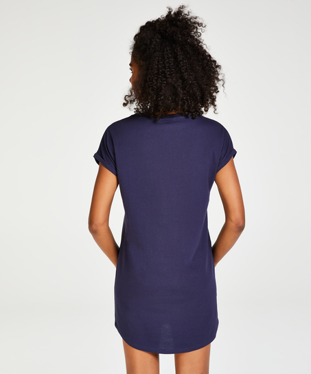 Round Neck Nightshirt, Blue