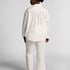 Seersucker Cotton Pyjama Top, White