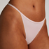 Invisible Stripe Mesh Thong, Pink