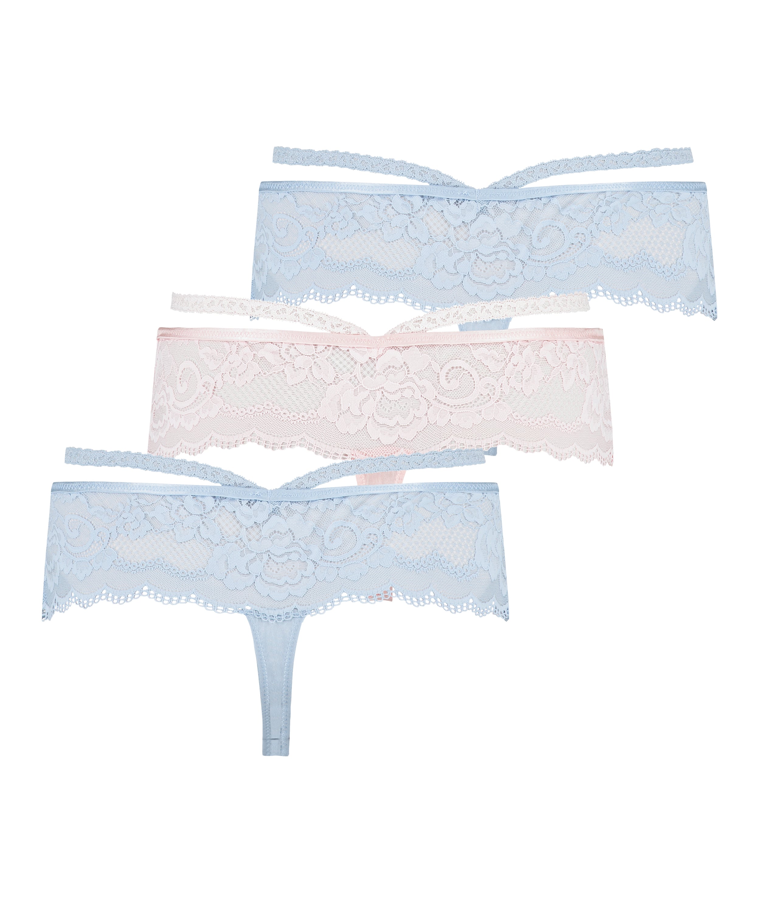 Quinn 3-pack thong boxers, Blue, main
